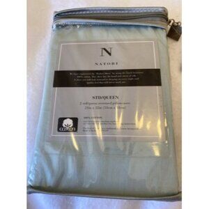 400 Count Cotton Natori STD/QUEEN Pillowcases Mint Green